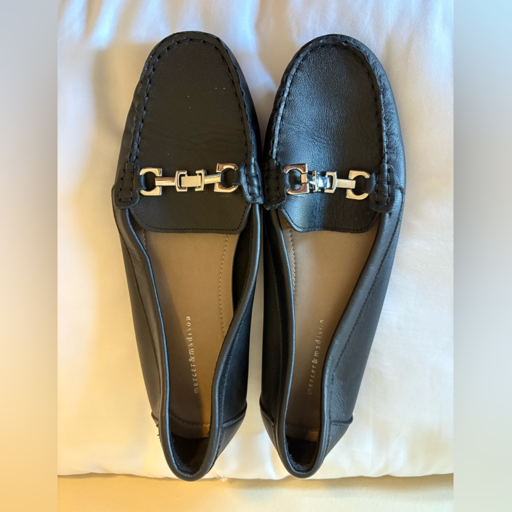 Mercer & Madison Black Leather Loafers
